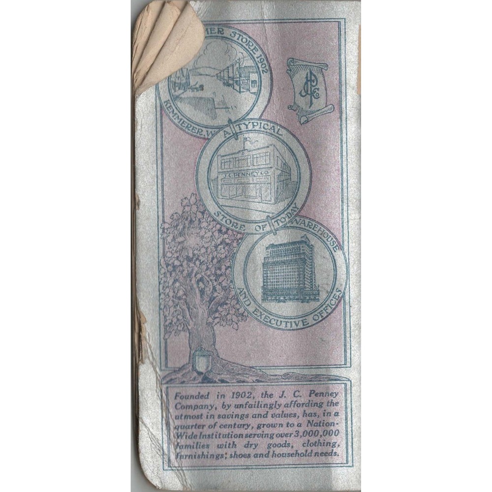 Vintage 1927 J.C. Penney Co 25th Anniversary Booklet Redfield South Dakota G - Picture 3 of 3